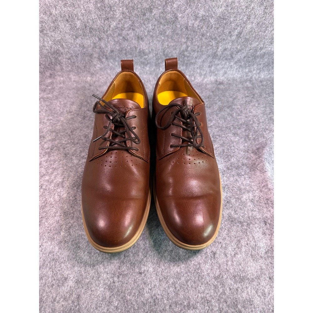 NIB Amberjack The Original Chestnut Brown Leather Derby Shoes Mens 8.5